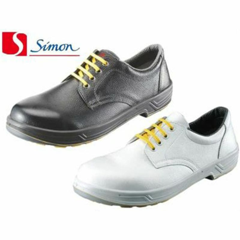 シモン 静電安全靴 短靴 スリッポン 7517 メンズ 白 26.5 - 研究、開発用