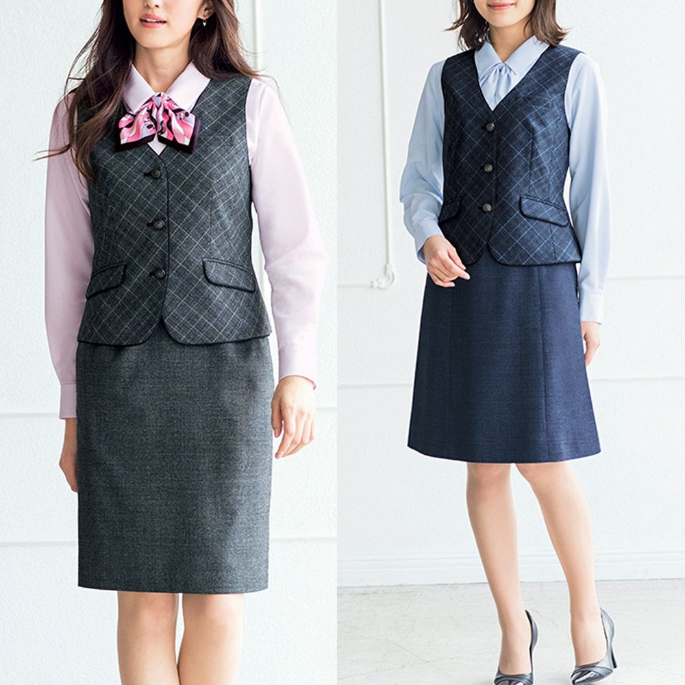 AV12681 ベスト 事務服 ボンマックス