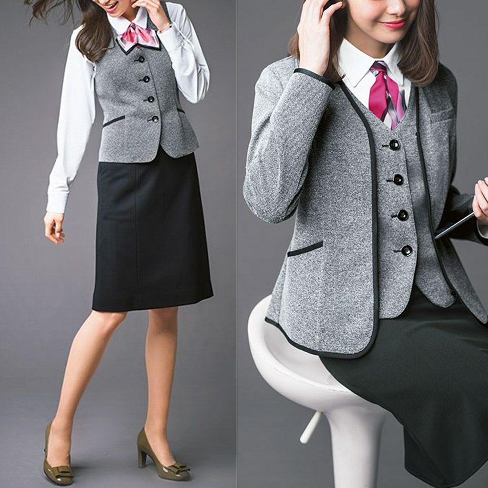 EAV717 ベスト 事務服 カーシーカシマ