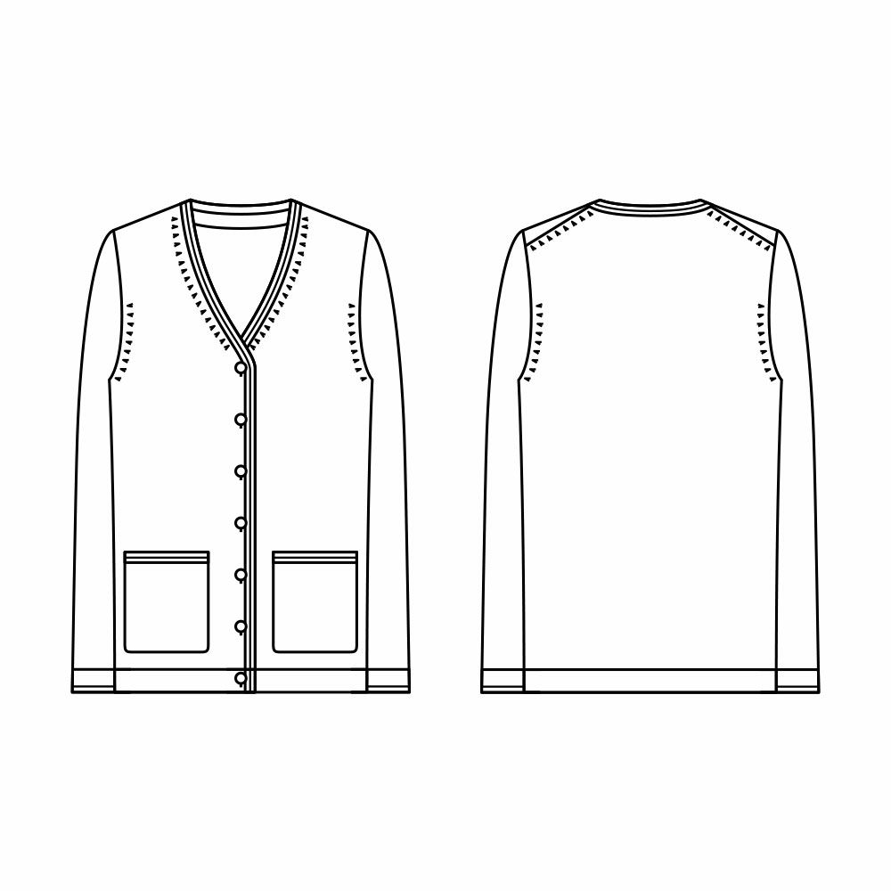 EWG317 カーディガン 事務服 カーシーカシマ