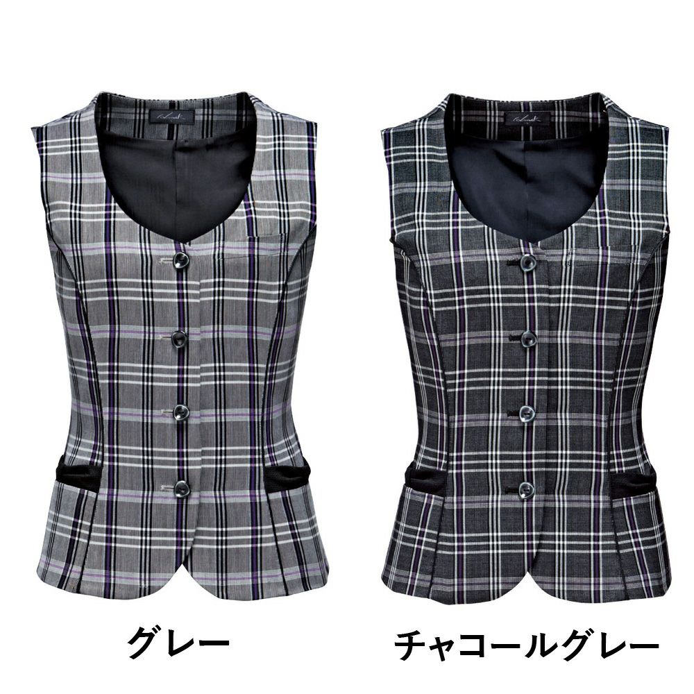 HCV9830 ベスト 事務服 制服 ピエ