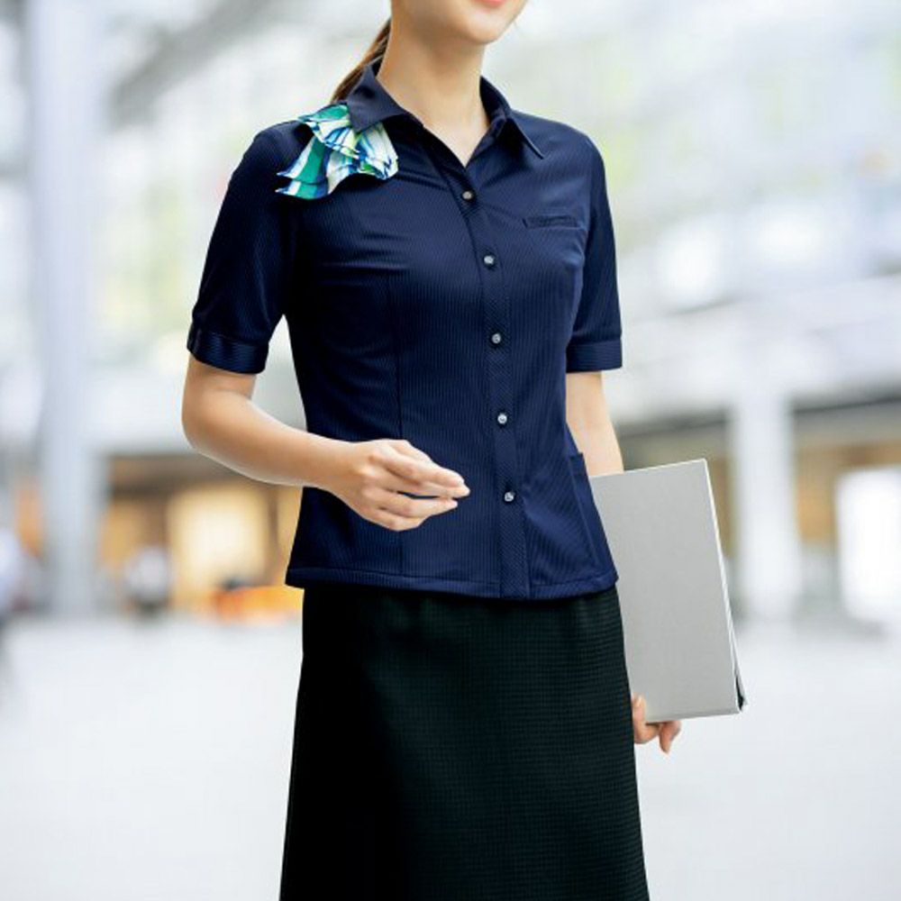 事務服 夏服 オーバーブラウス HCL6700 アイトス ピエ