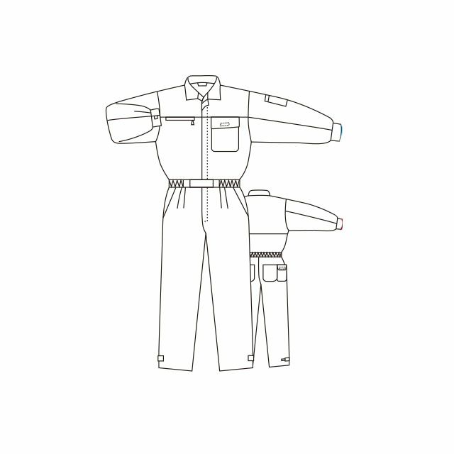 マルキ 丸鬼 ツナギ服 つなぎ WB530